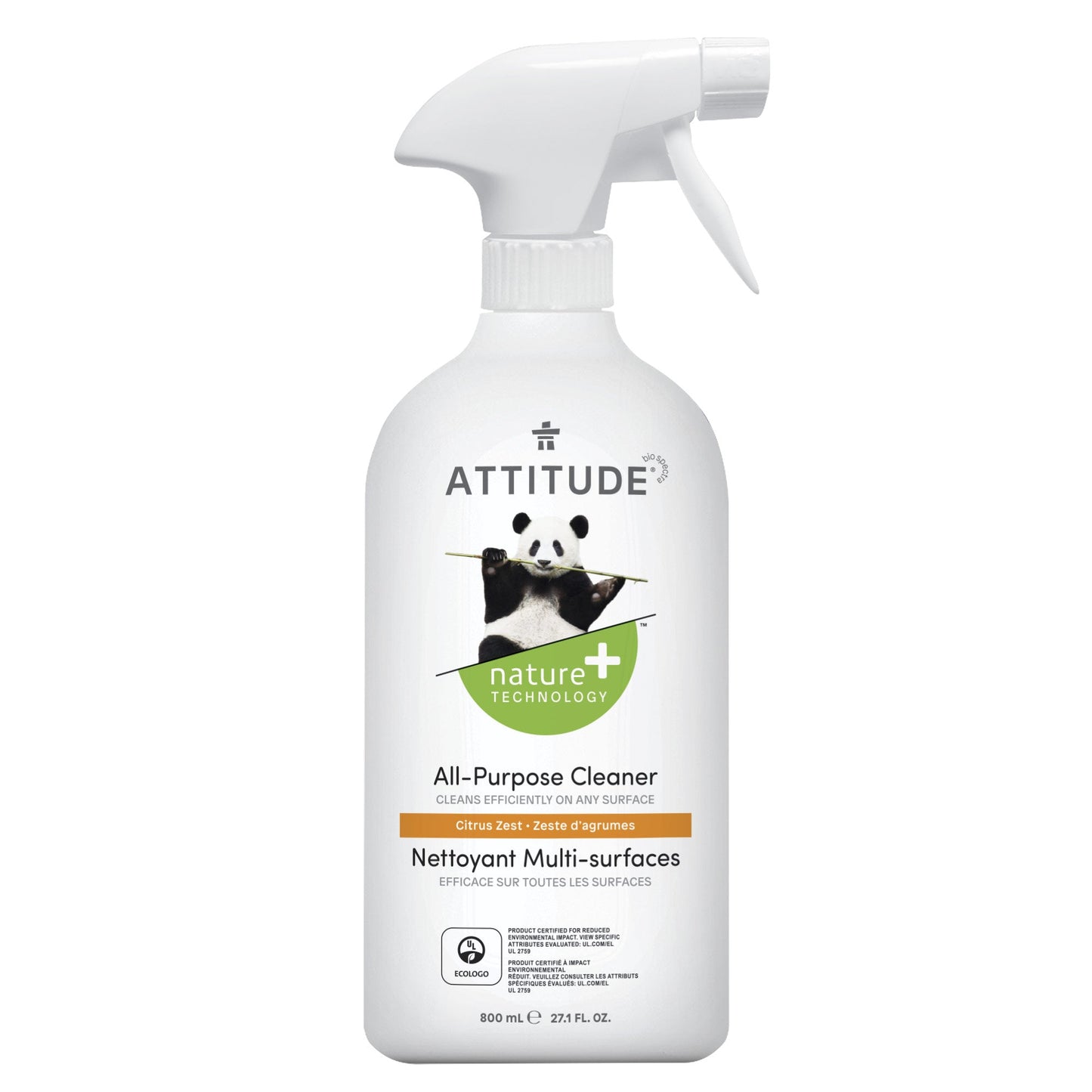 Attitude Nature+ All Purpose Cleaner, Citrus Zest 800Ml