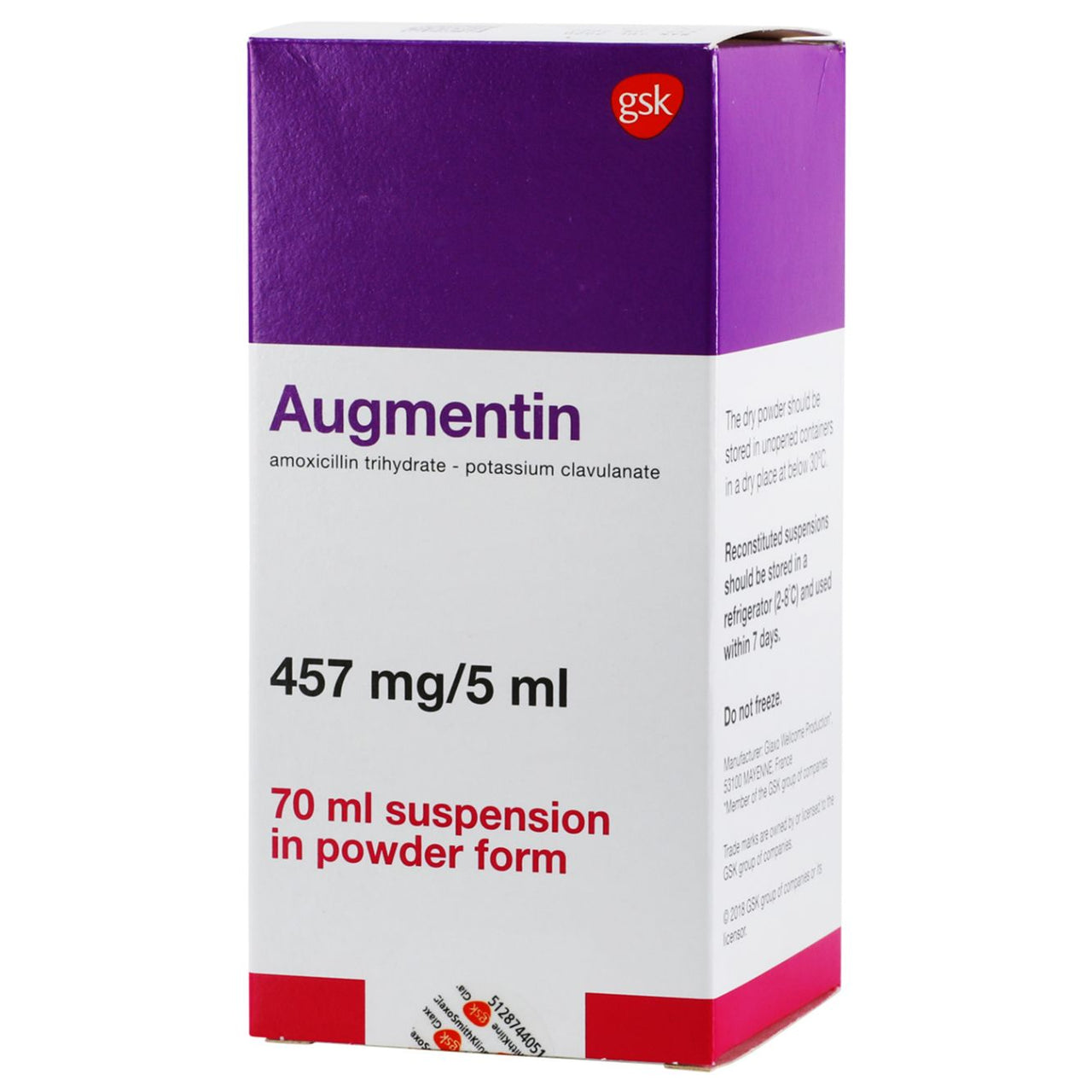Augmentin Powder For Oral Suspension 457MG 70ML