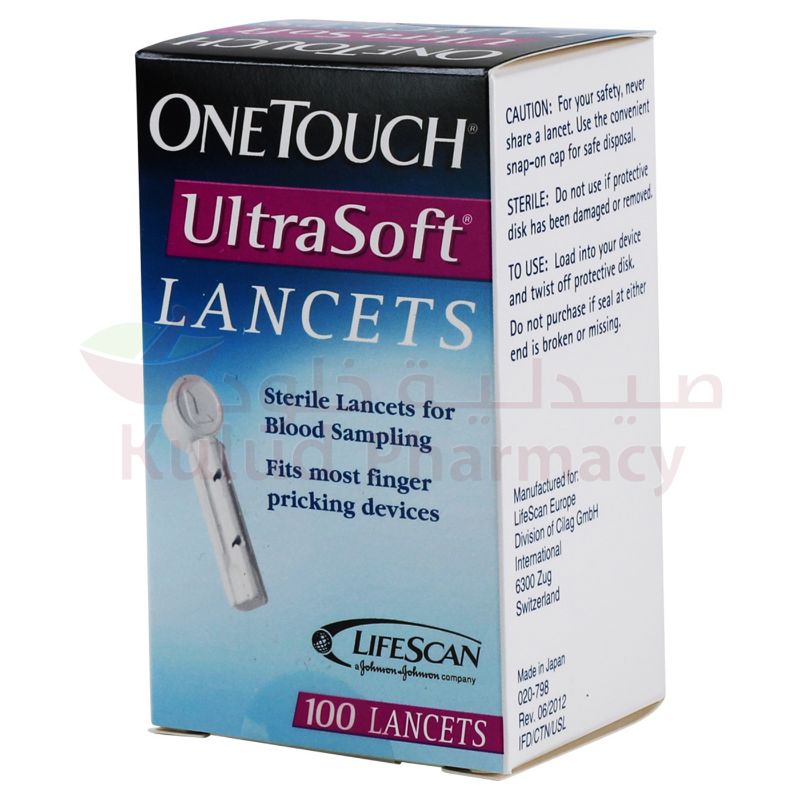 Buy One Touch Ultra Soft Lancet 100 PC Online - Kulud Pharmacy