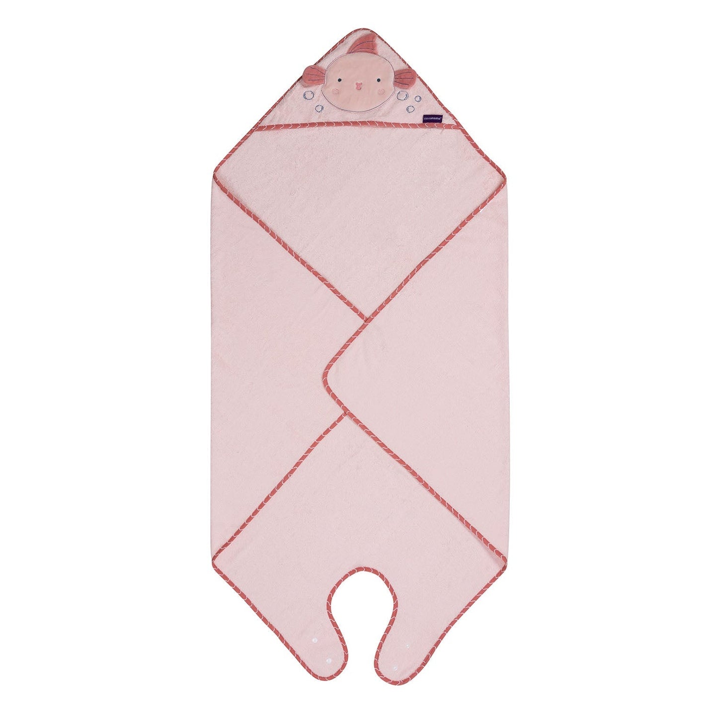 Clevamama Bamboo Apron Baby Bath Towel (Pink)