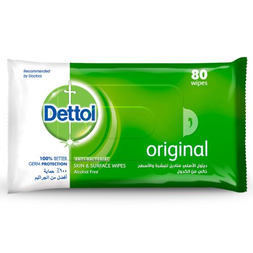 Buy Dettol Wipes 80 PC Online - Kulud Pharmacy