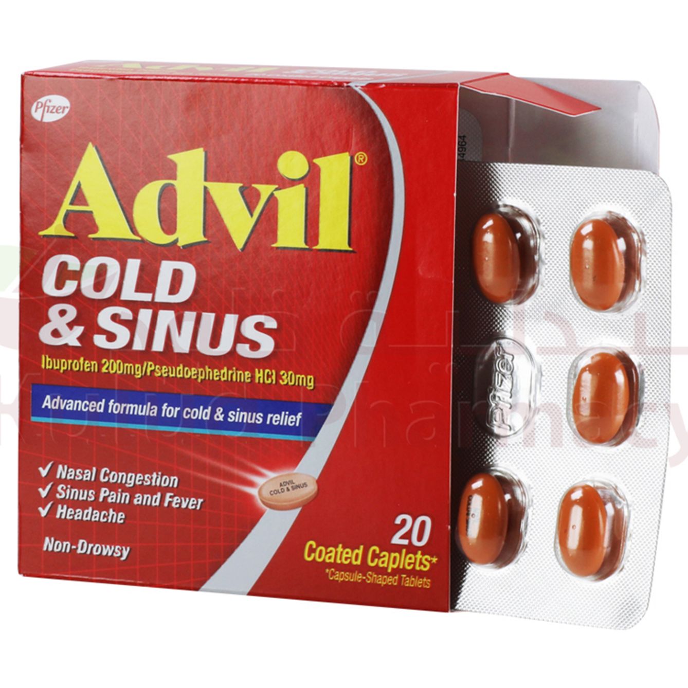 Buy Advil Cold And Sinus Caplet 20 PC Online - Kulud Pharmacy