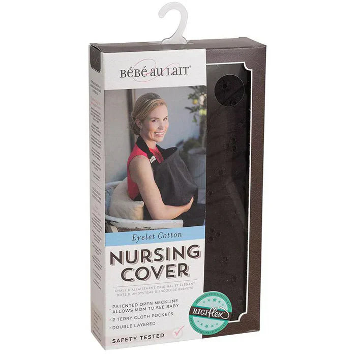 Babe Au Lait Black Eyelet Cotton Nursing Cover
