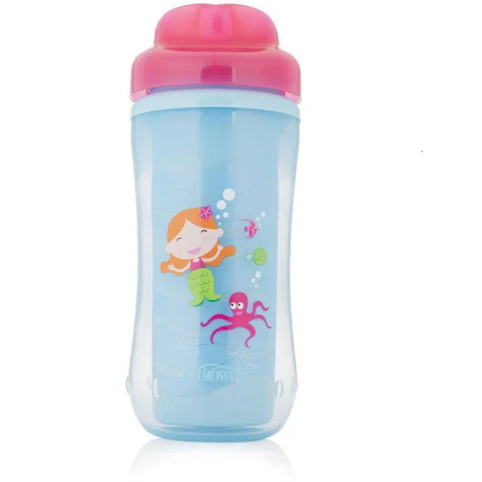 Dr.Browns 10 Oz Spoutless Insulated Cup - Mermaid (Stage 4: 12M+) - (Plastic)