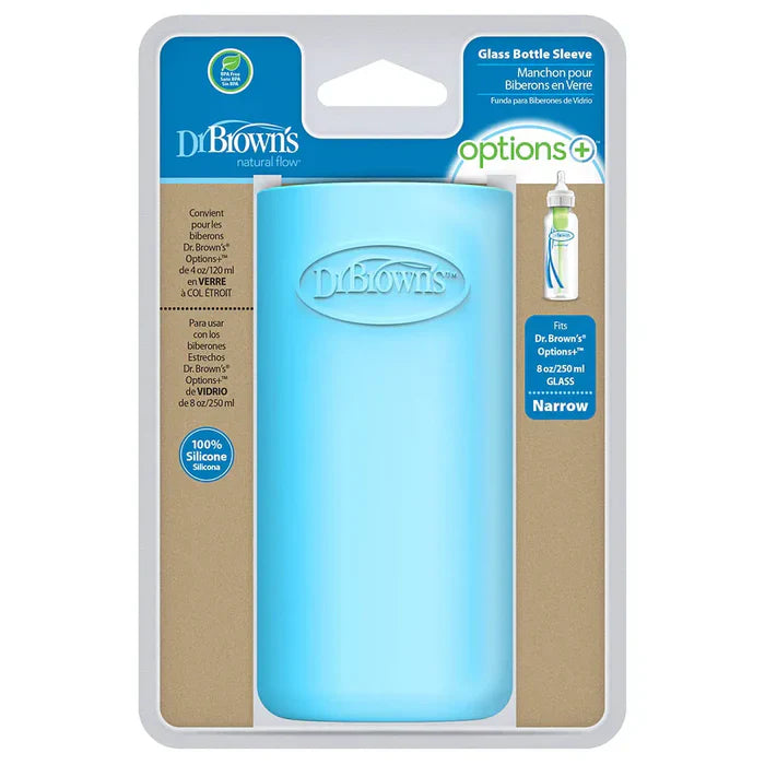 Dr. Browns 8 Oz/250 Ml Narrow Glass Bottle Sleeve (Blue)-glass