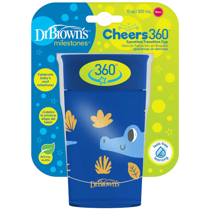 Dr.Browns Smooth Wall Cheers 360 Cup 300Ml (Blue) - (Plastic)