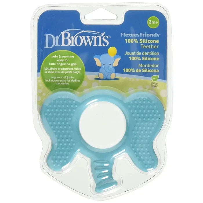 Dr.Browns Flexees Friends Elephant Teether (Blue)
