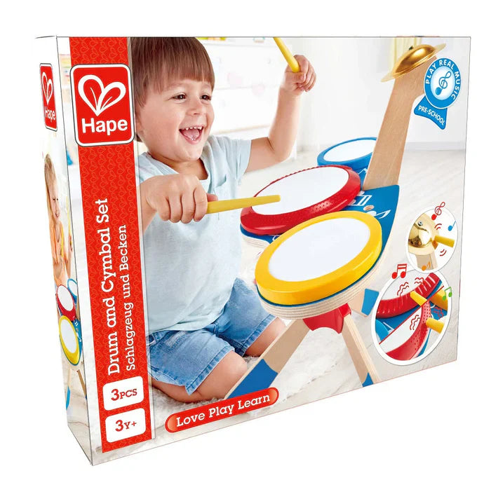 Hape - Drum And Cymbal Set