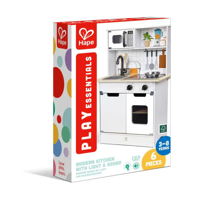 Hape - Hape Kitchen Playset Light And Sound With Accessories (Pack Of 5)