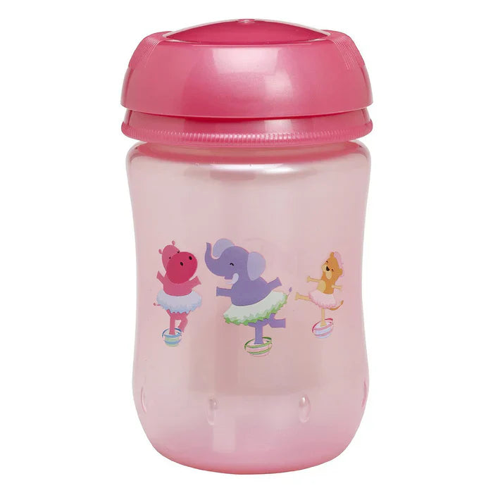 Dr. Browns Straw Cup 12 Oz / 355 Ml-Pink & Pink Top - plastic