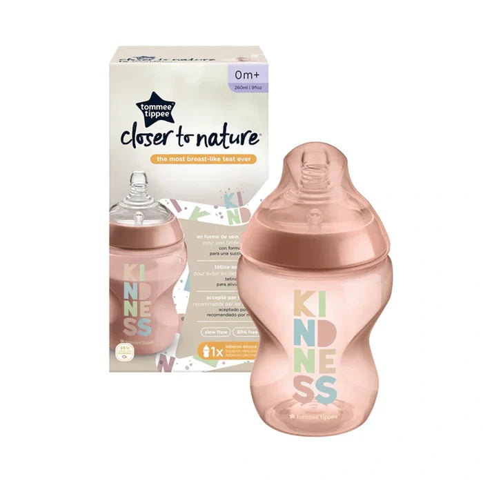 Tommee Tippee Closer To Nature Feeding Bottle, 260Ml X 1 -Girl