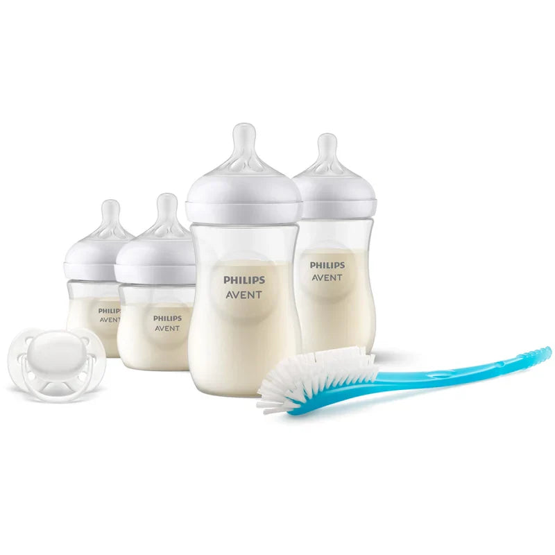 Philips Avent Natural 3.0 Feeding Newborn Gift Set W/ 4 Bottles - SCD838/11-plastic