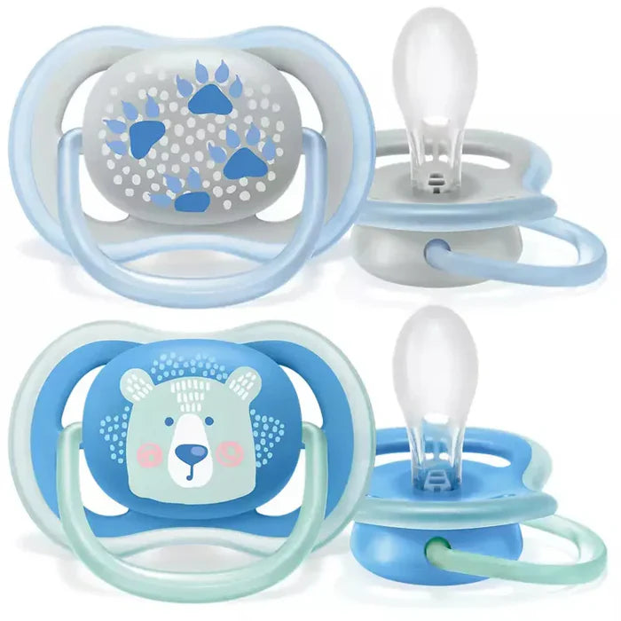 Philips Avent Ultra Air Freeflow Soother Deco 6-18m 2pcs Assorted - SCF085/06 (blue)