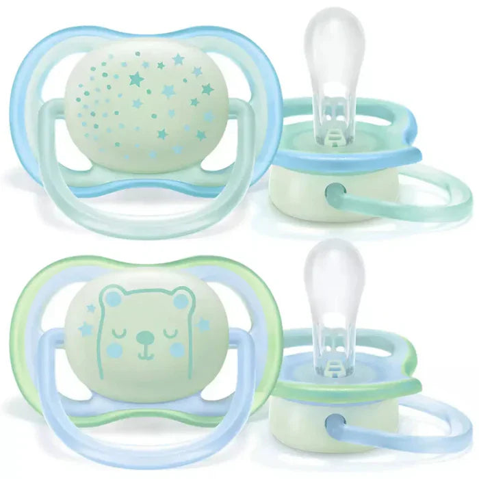 Philips Avent Ultra Air Pacifier Night 0-6m Boy 2pcs - SCF376/11