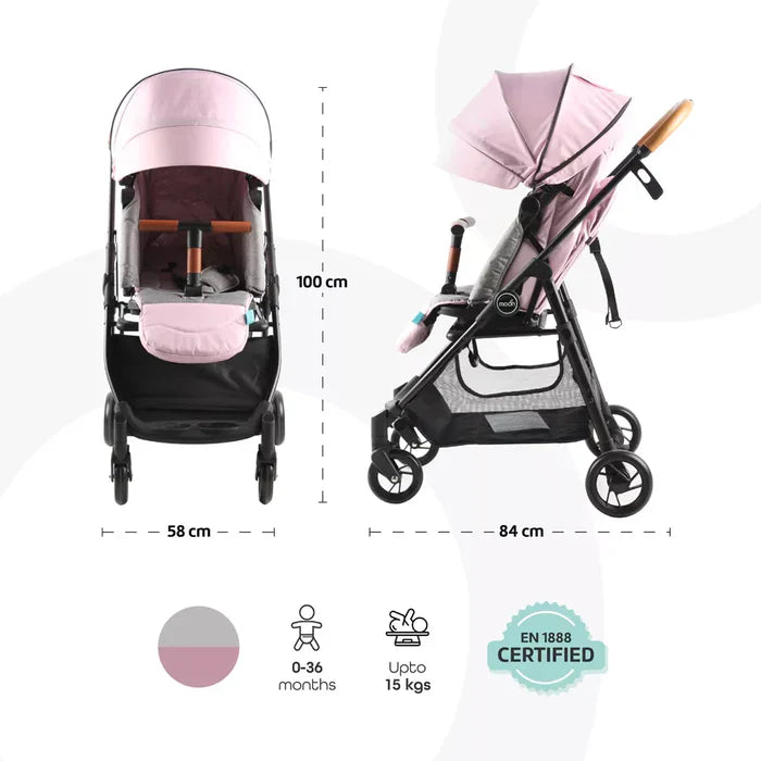 Moon Revo 360 Rotating Stroller (Pink)