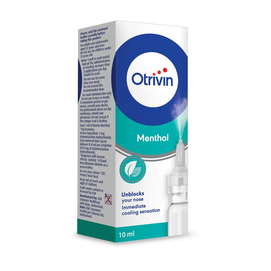 Otrivin Menthol Nasal Spray 0.1% 10ml