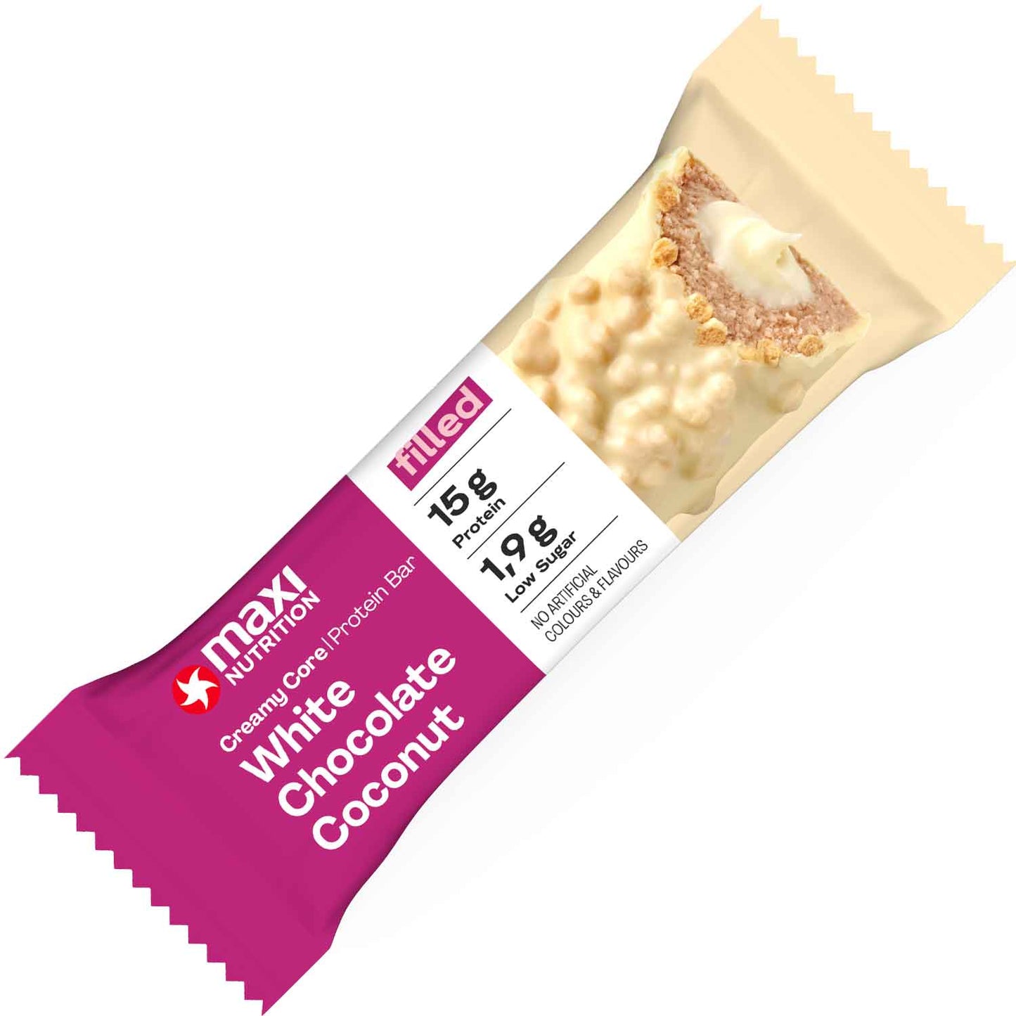 Maxi Nutrition Creamy Core White Chocolate Coconut 45g