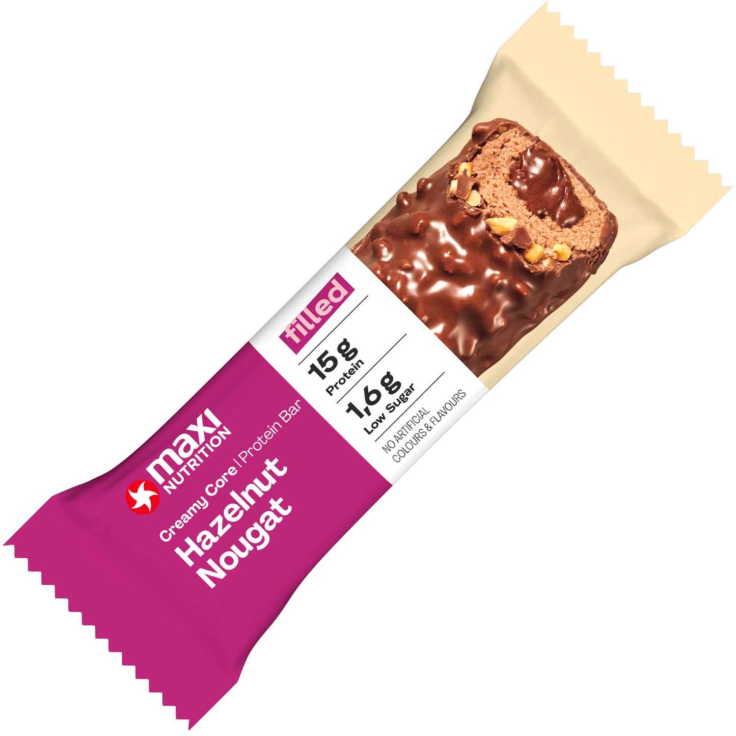 Maxi Nutrition Creamy Core Hazelnut Nougat 45g