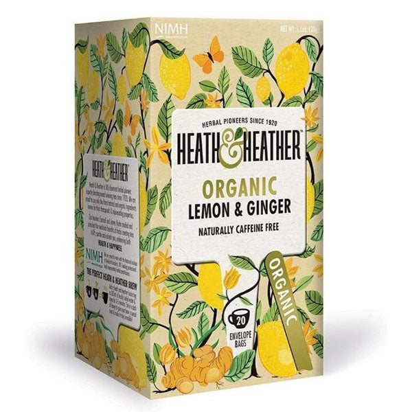 Heath & Heathier Organic Lemon Ginger Tea 20's
