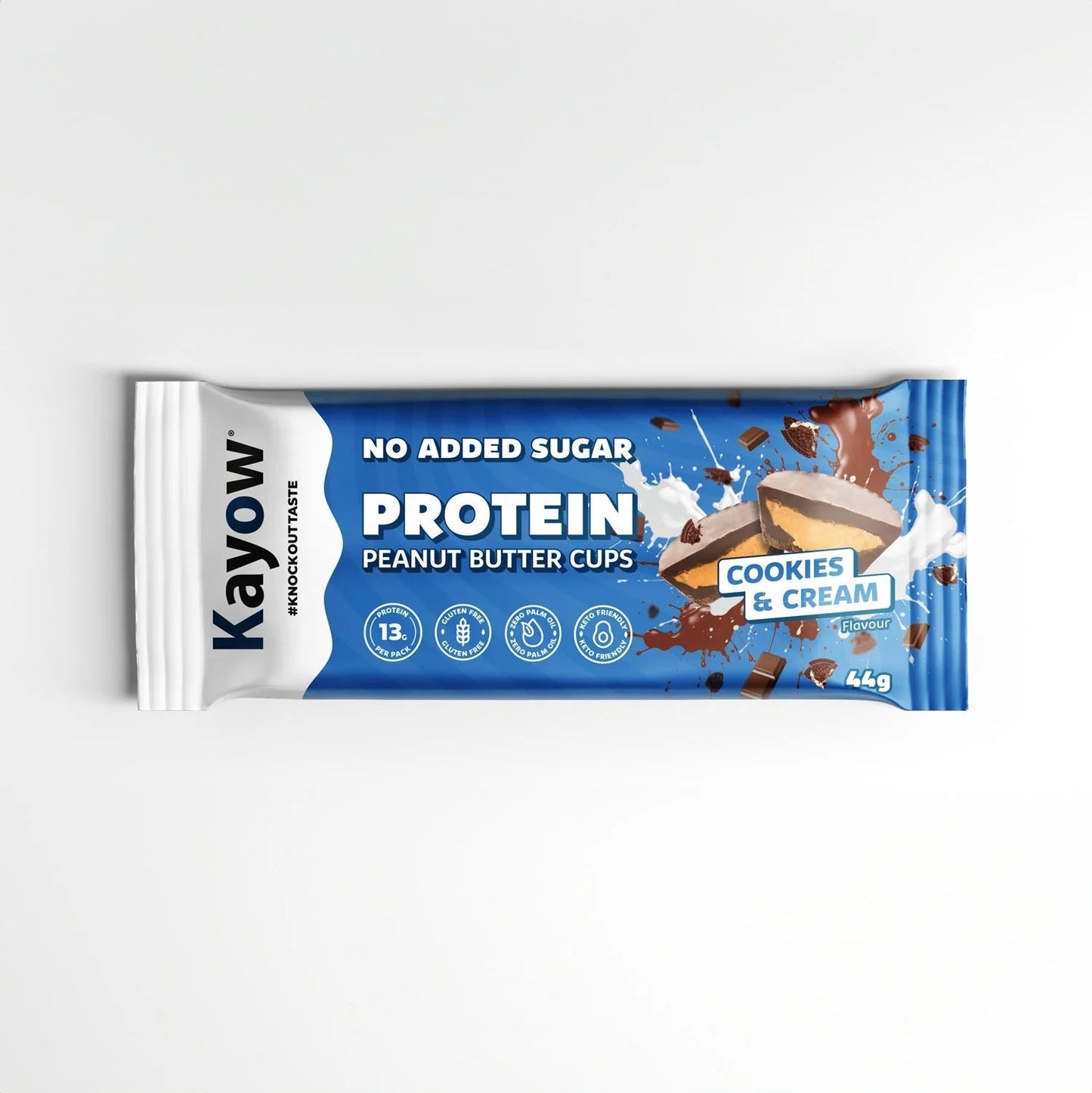 Kayow Nutrition Peanut Butter Cups Milk Chocolate Cookies & Cream 44g