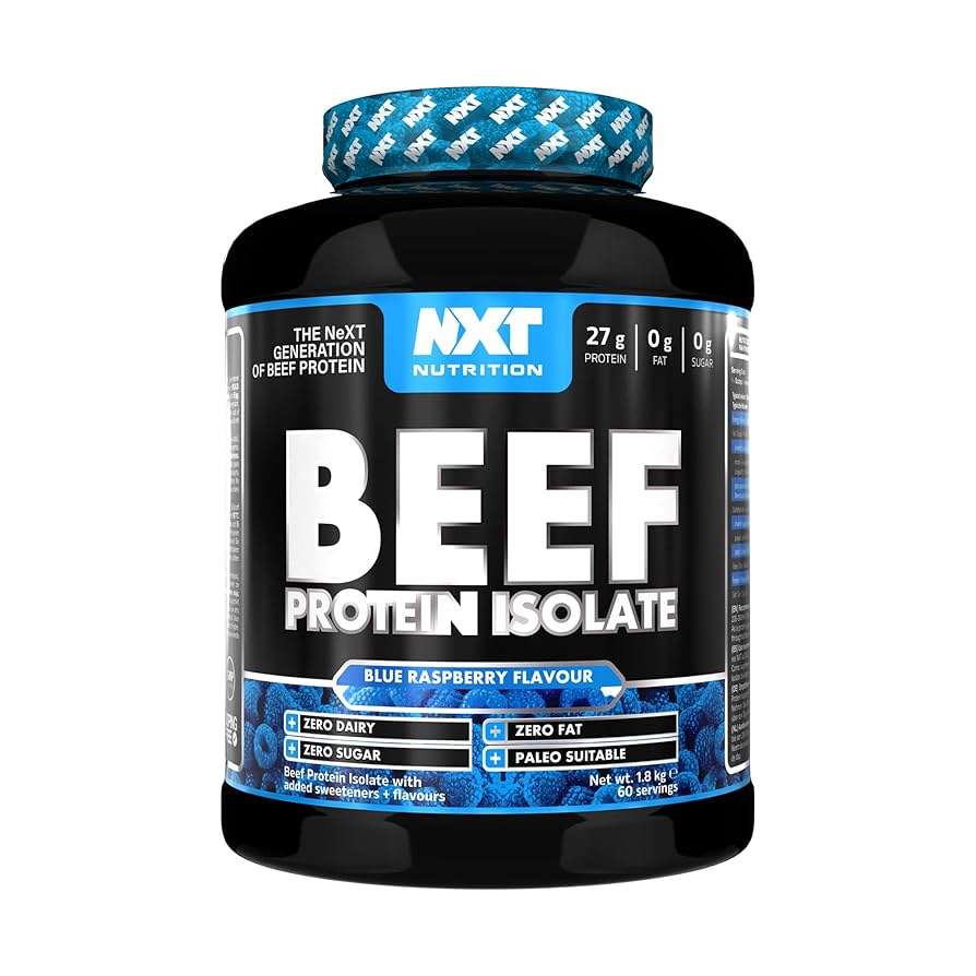 NXT Nutrition Beef Protein Isolate Blue Raspberry Flavour 1.8 kg