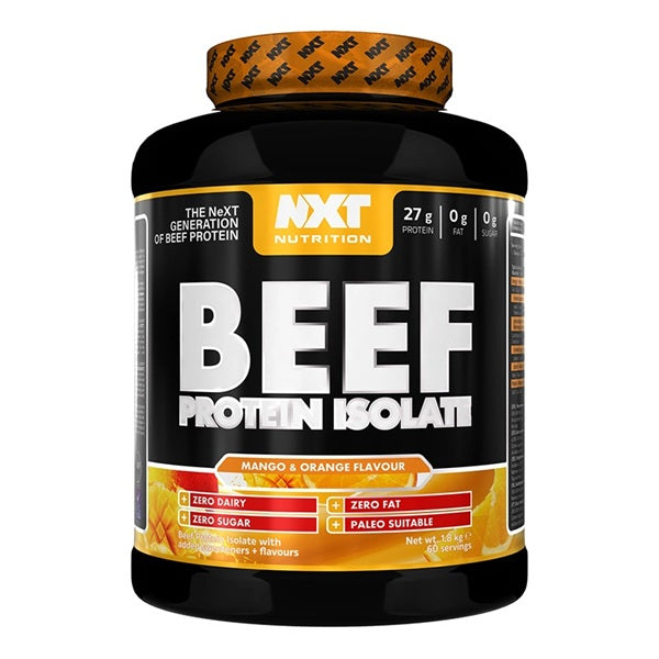 NXT Nutrition Beef Protein Isolate Mango & Orange Flavour 1.8 kg