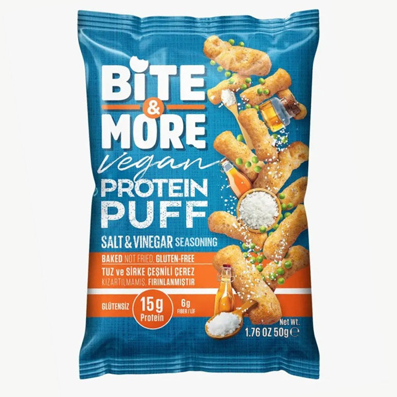 Bites and More Protein Puff - Salt & Vinegar 50g
