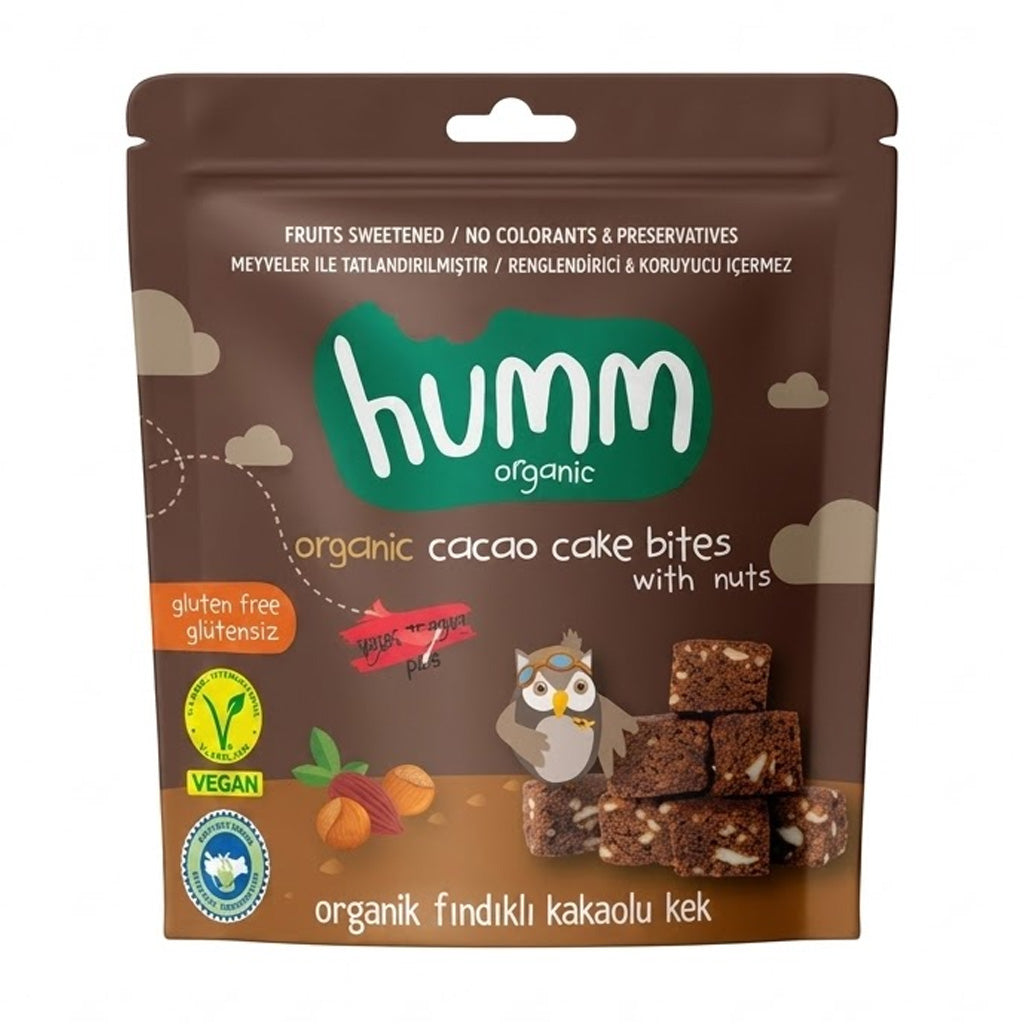 Humm Organic Gluten Free Cake Bites With Cacao And Nut 30G