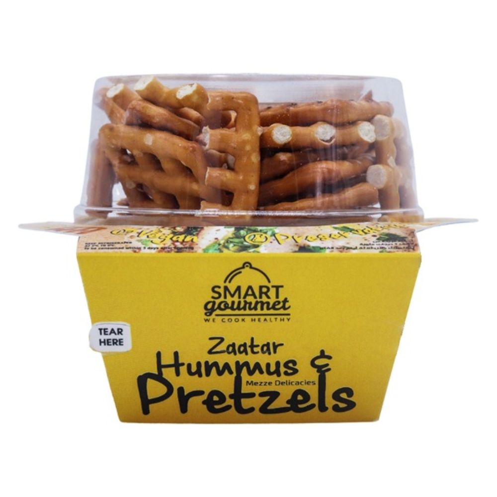 SMART GOURMET - ZAATAR HUMMUS AND PRETZELS (140G)