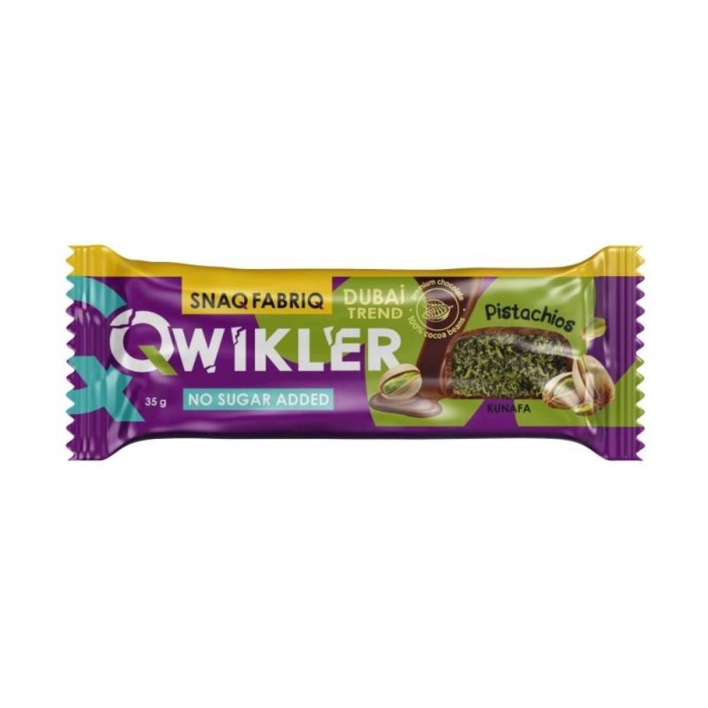 Snaq Fabriq Qwikler Glazed Bar With Pistachios And Crispy Dough 35G