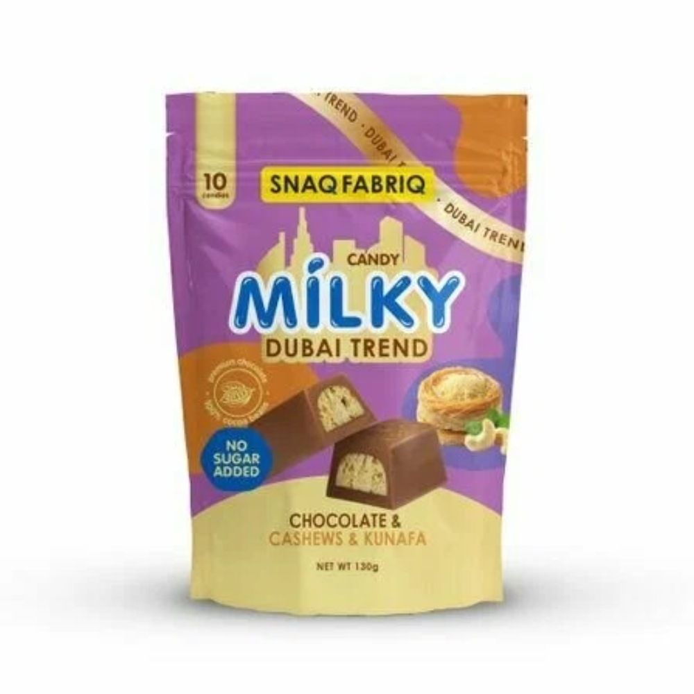 Snaq Fabriq Milk Chocolate With Cashews And Kunafa 130 G