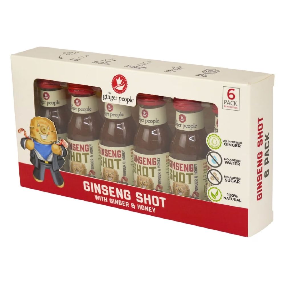 The Ginger People Ginseng shot with Ginger and Honey (6 x 30ml)