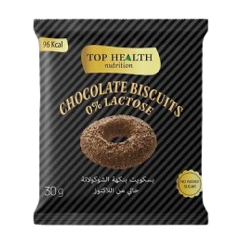 Top Health Nutrition Chocolate Biscuits 0% Lactose 30g