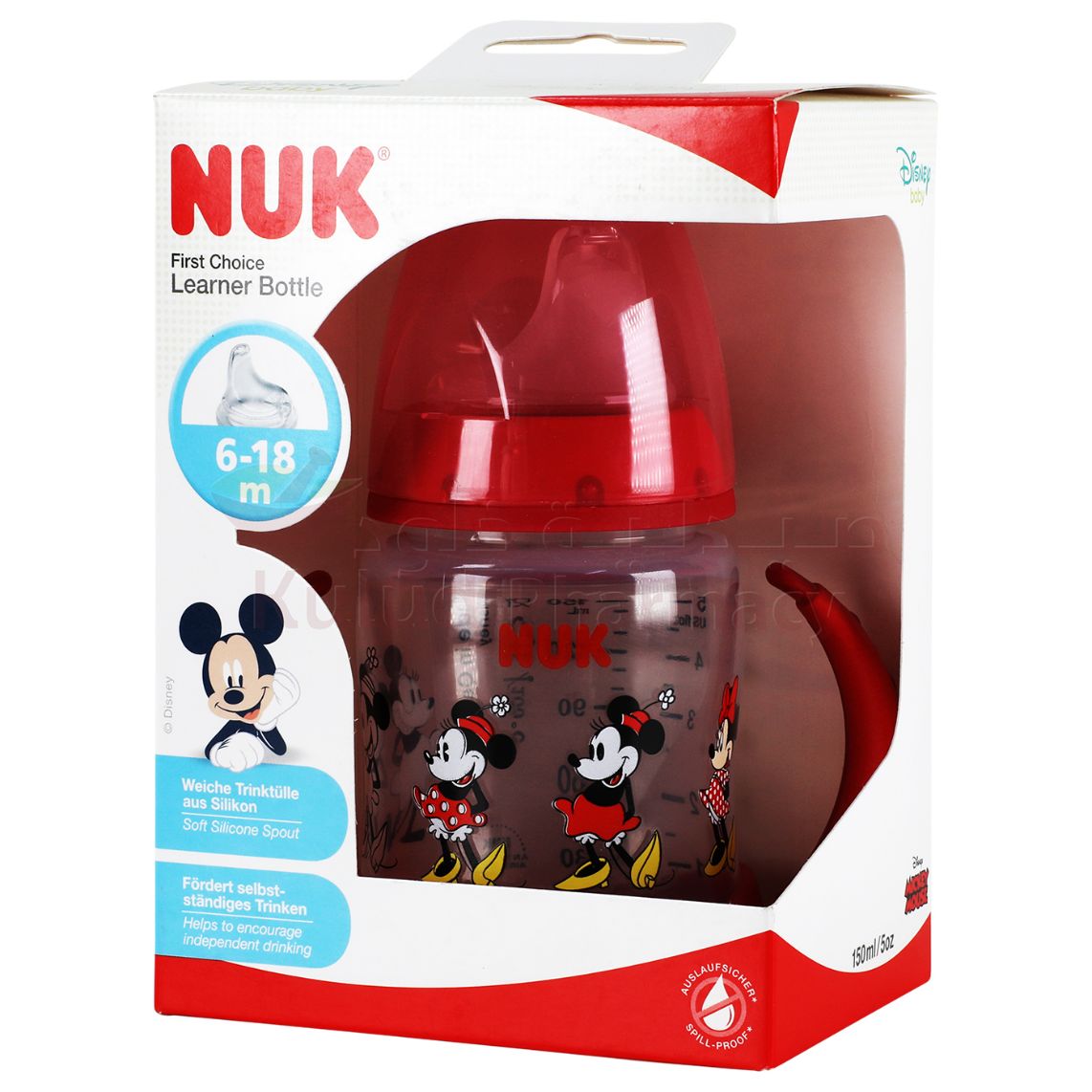 Buy Nuk Learner Mickey Baby Bottle 150 ML Online - Kulud Pharmacy