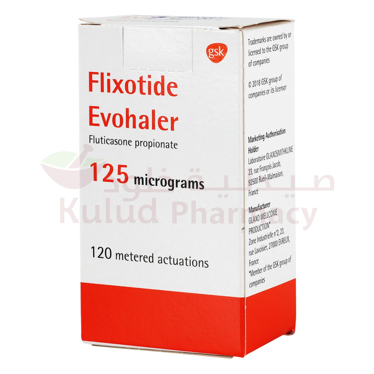 Buy Flixotide Evohaler 125Mcg 120 Mdi Inhalation Powder 125 Mcg 120 DO Online - Kulud Pharmacy