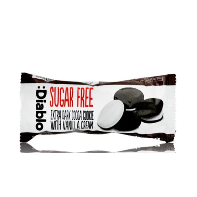 Diablo SF Extra Dark Sandwich Cookies with Vanilla Cream 44g