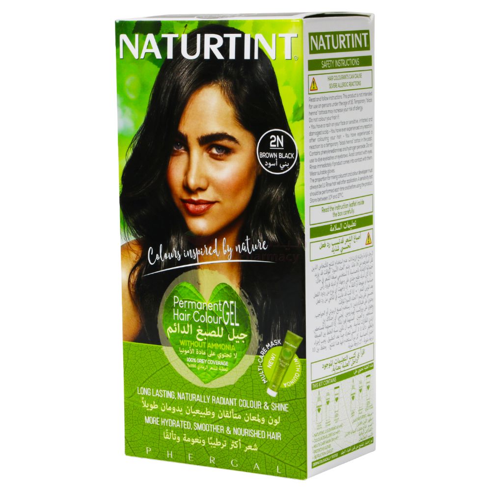 Buy Naturtint Brown Black 2N Hair Color 1 PC Online - Kulud Pharmacy