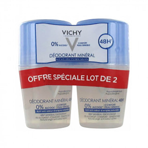 Vichy Deodorant Mineral Roll-On 50ml Buy 1 Get 50% Off on the 2nd