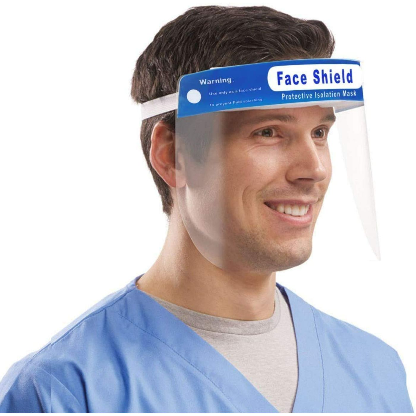 Buy Face Shield With Elastic Head Band 1PC Online - Kulud Pharmacy