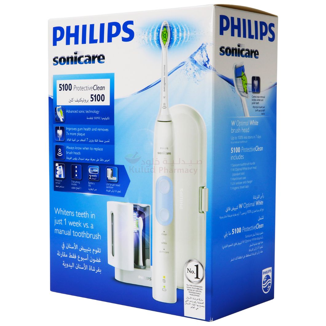 Buy Philips Protective Clean With Sanitizer Electric Toothbrush 1 ST Online - Kulud Pharmacy