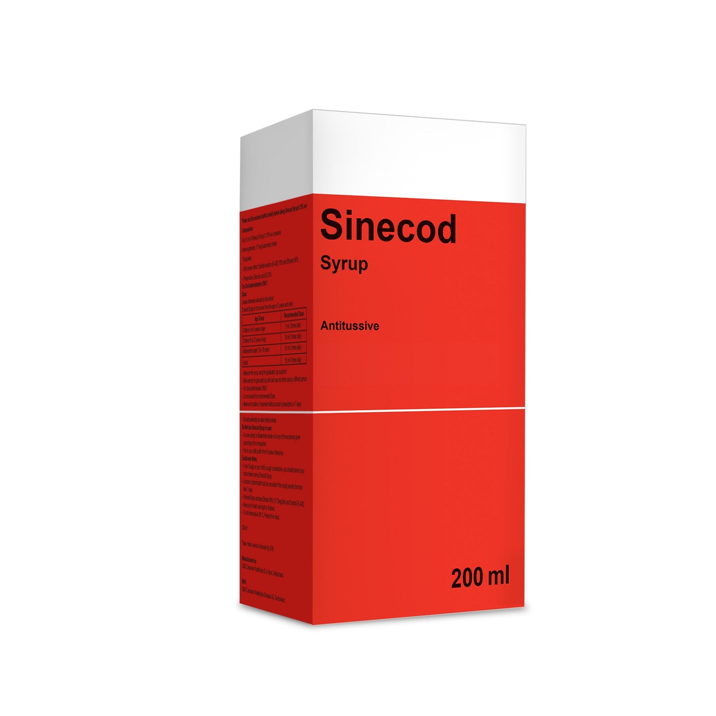 Sinecod Syrup for dry cough -200Ml