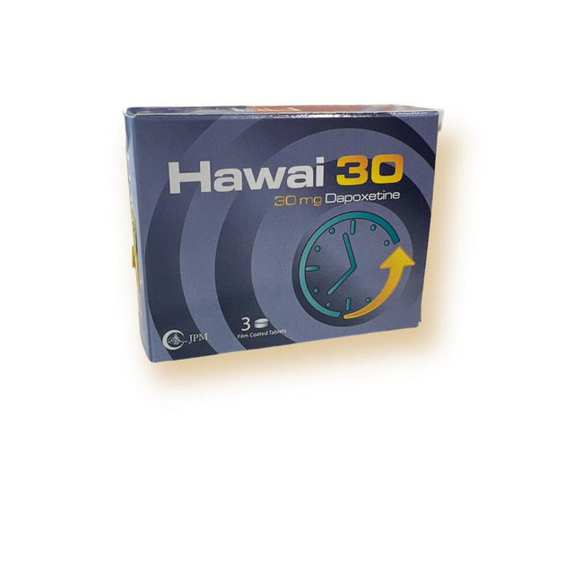 Hawai Dapoxetine 30mg Film Coated Tablets 3's