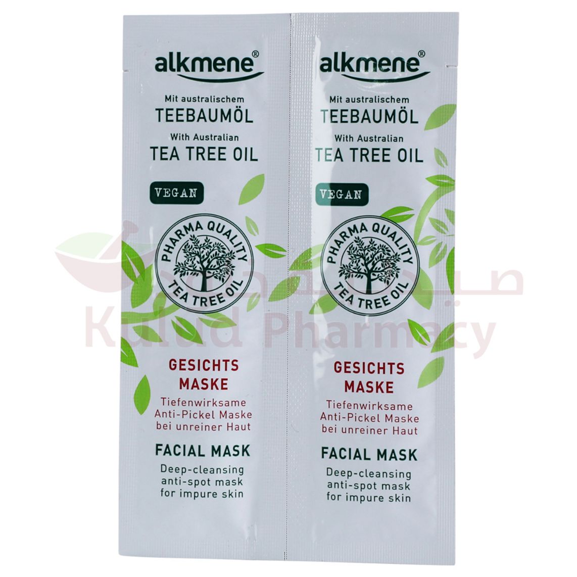Buy Alkmene With Tea Tree Oil Vegan 3In1 Cleansing Scrub Face Mask 2 PC Online - Kulud Pharmacy