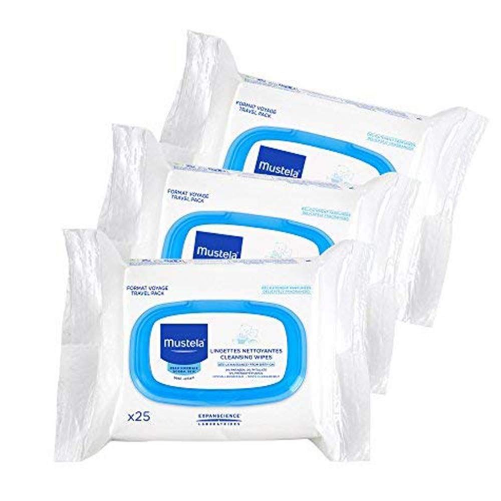 Buy Mustela Cleansing Wipes Promotion 25 PC Online - Kulud Pharmacy
