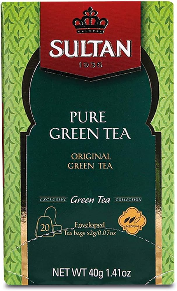 Sultan Tea Pure Green Tea 20 Tea Bags x 2gr