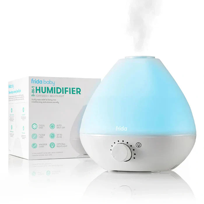 Frida Baby Breathfrida 3-In-1 Humidifier, Diffuser + Nightlight