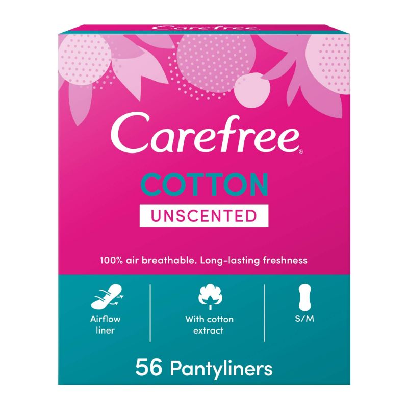 Buy Carefree Cotton Unscented 56'S 56PC Online - Kulud Pharmacy