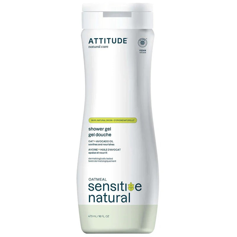 Attitude Sensitive Skin Natural Shower Gel, Avocado Oil 473Ml
