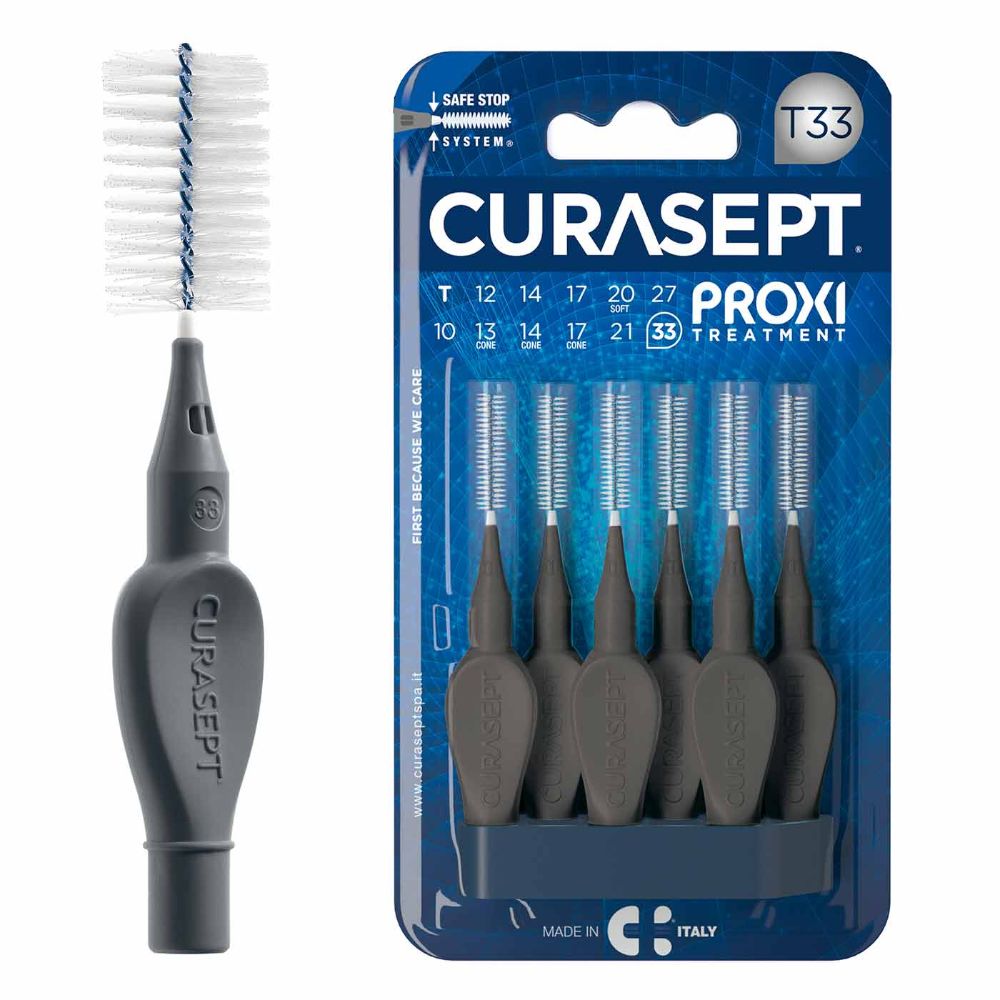 Buy Curasept Proxi T33 Anthracite Interdent 6PC Online - Kulud Pharmacy