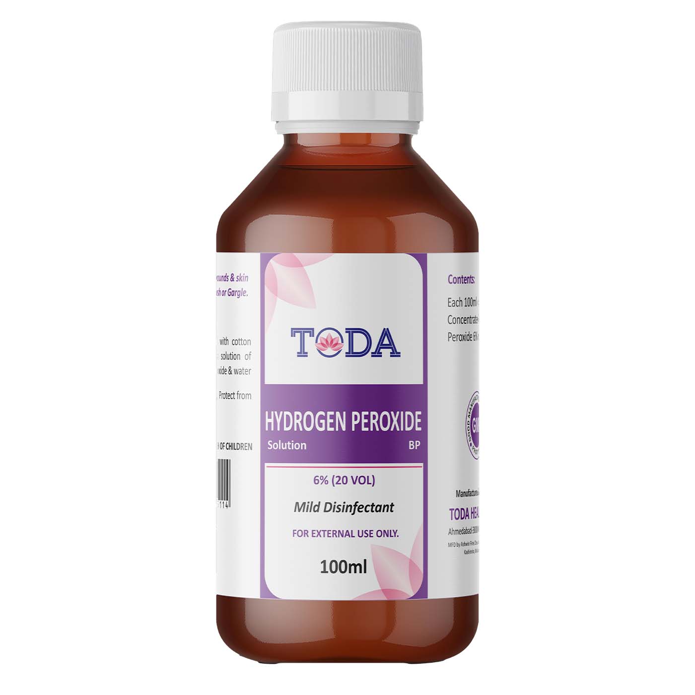 Buy Toda Hydrogen Peroxide 6% 100ML Online - Kulud Pharmacy
